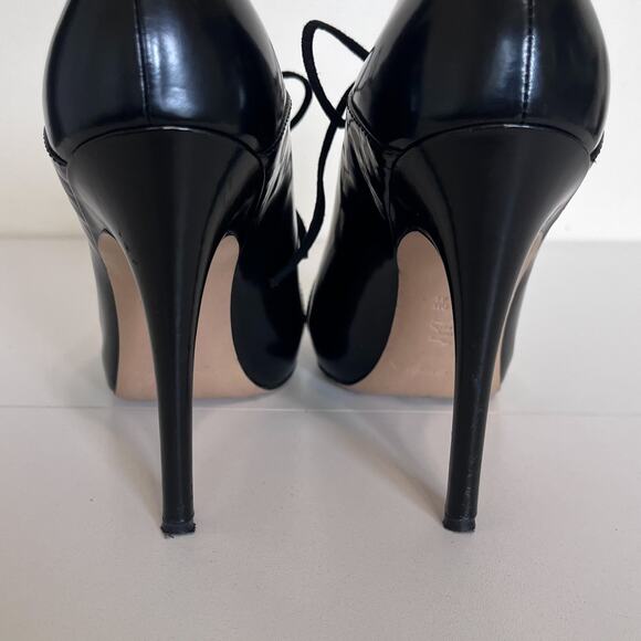 Via Spiga Whimsigoth Lace Up Leather Women Open Toe Pumps Bootie Size 9M Witchy - Picture 9 of 13